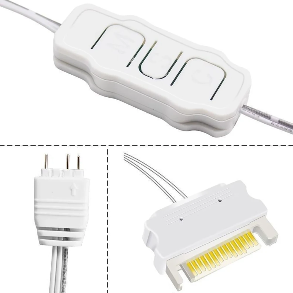 Cable splitter hub ARGB controller 5V 3pin to SATA power supply mini RGB controller 3PIN hub for computer Cpu case cool fan LED light radiator