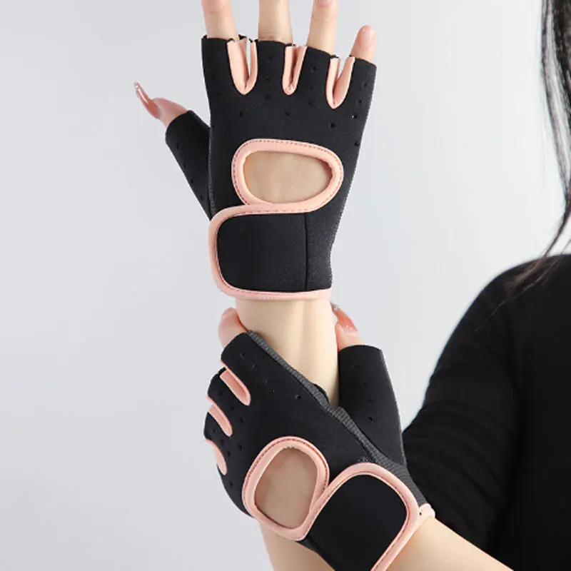 Weightlifting Gloves Half Finger Breathable Non-slip Gel Pad Bodybuilding Training Dumbbells Gloves Women Men Fitness Gym