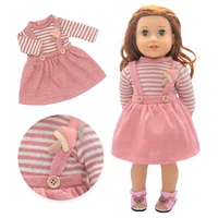 Tenues de poupée pour nouveau-né de 13 à 18 pouces, pulls mignons, barboteuse, costume + chaussures, accessoires de poupée, cadeau d'anniversaire de Festival 4