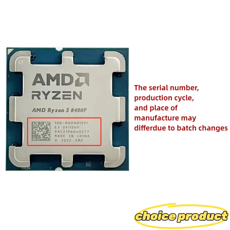 AMD Ryzen R5 8400F 4.2GHz 6-Cores 12-Threads AM5 Socket Desktop CPU