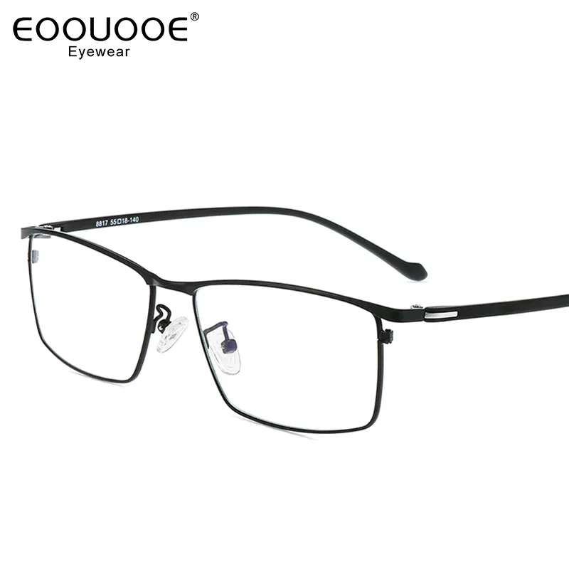 

55mm Men Metal Glasses Frame TR90 Temple Myopia Eyeglasses Men's Optics Prescription Reading Progressive Eyewear