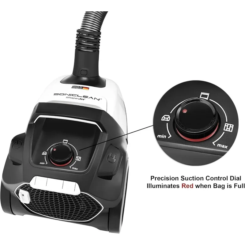 WhisperJet C2 Canister Vacuum Cleaner - Ultra-Quiet Operation - U15 ULPA Filtration - Made in Germany 4