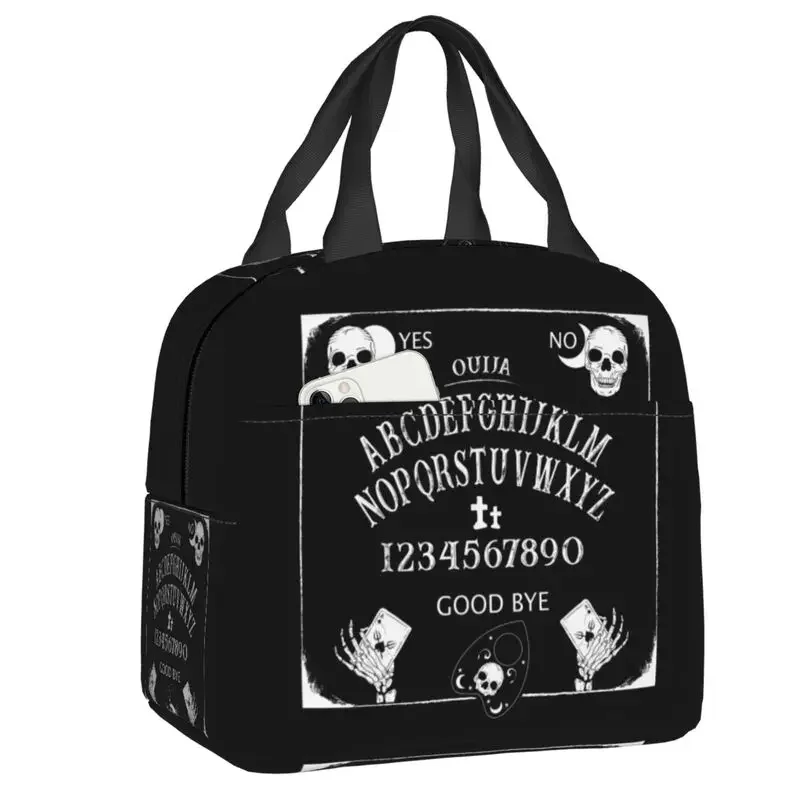 

Ouija Spirit Board Portable Lunch Boxes Halloween Witchcraft Occult Cooler Thermal Food Insulated Lunch Bag School Student