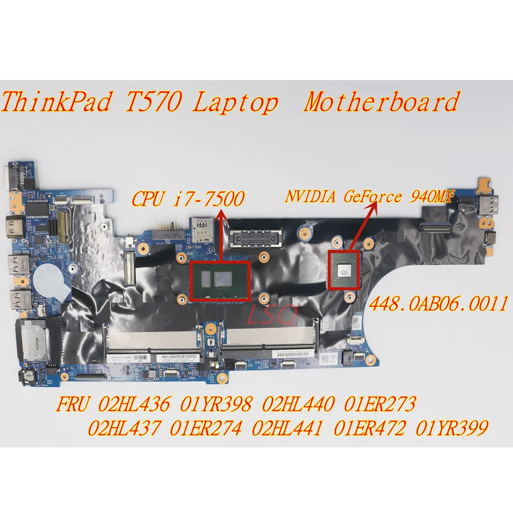 

Для ноутбука Lenovo ThinkPad T570, независимая графическая материнская плата, модель 02HL436 01YR398 02HL440 01ER273 02HL437 01ER274 02HL441