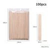 100pcs Disposable Waxing Wooden Tongue Depressor Body Hair Removal Stick Tongue Depressor 6