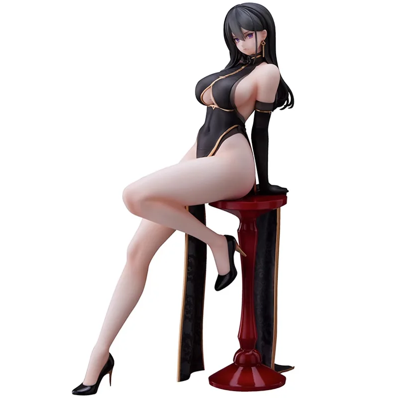 

In Stock Original UnionCreative UC Black Cheongsam Chi-pao Sexy Lady 25CM Anime Figure Model Collectible Action Toys Gifts