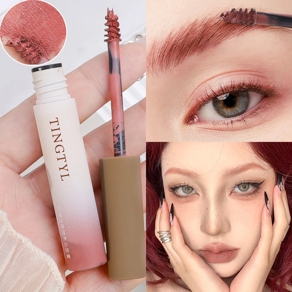 

Natural Liquid Dyeing Eyebrow Cream Waterproof Lasting Black Brown Red Tint Eyebrow Gel Beauty Mascara Eyebrows Makeup Cosmetics