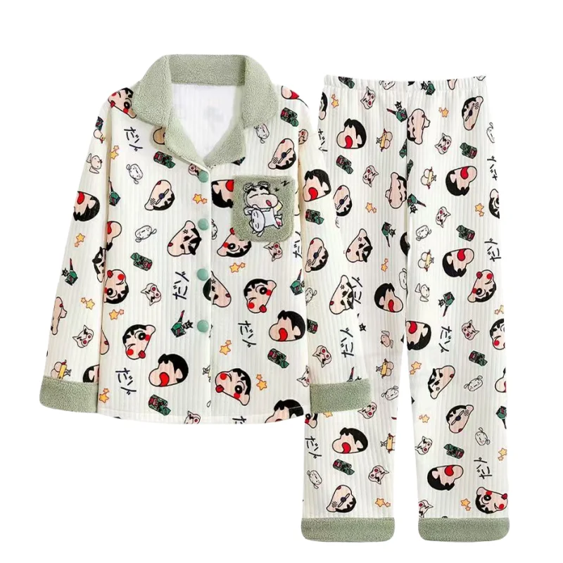 Crayon Shin-chan Nohara Shinnosuke Buriburizaemon pijamas acolchados de dibujos animados animación periférica creativa ropa cálida para el hogar regalo