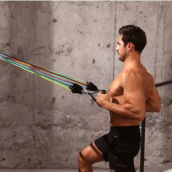 Tension Rope Elastic Rope Chest Expander Training Fitness Equipment Multifunctional Weight Loss Puller Tpe Resistance Rope - Thumbnail 5