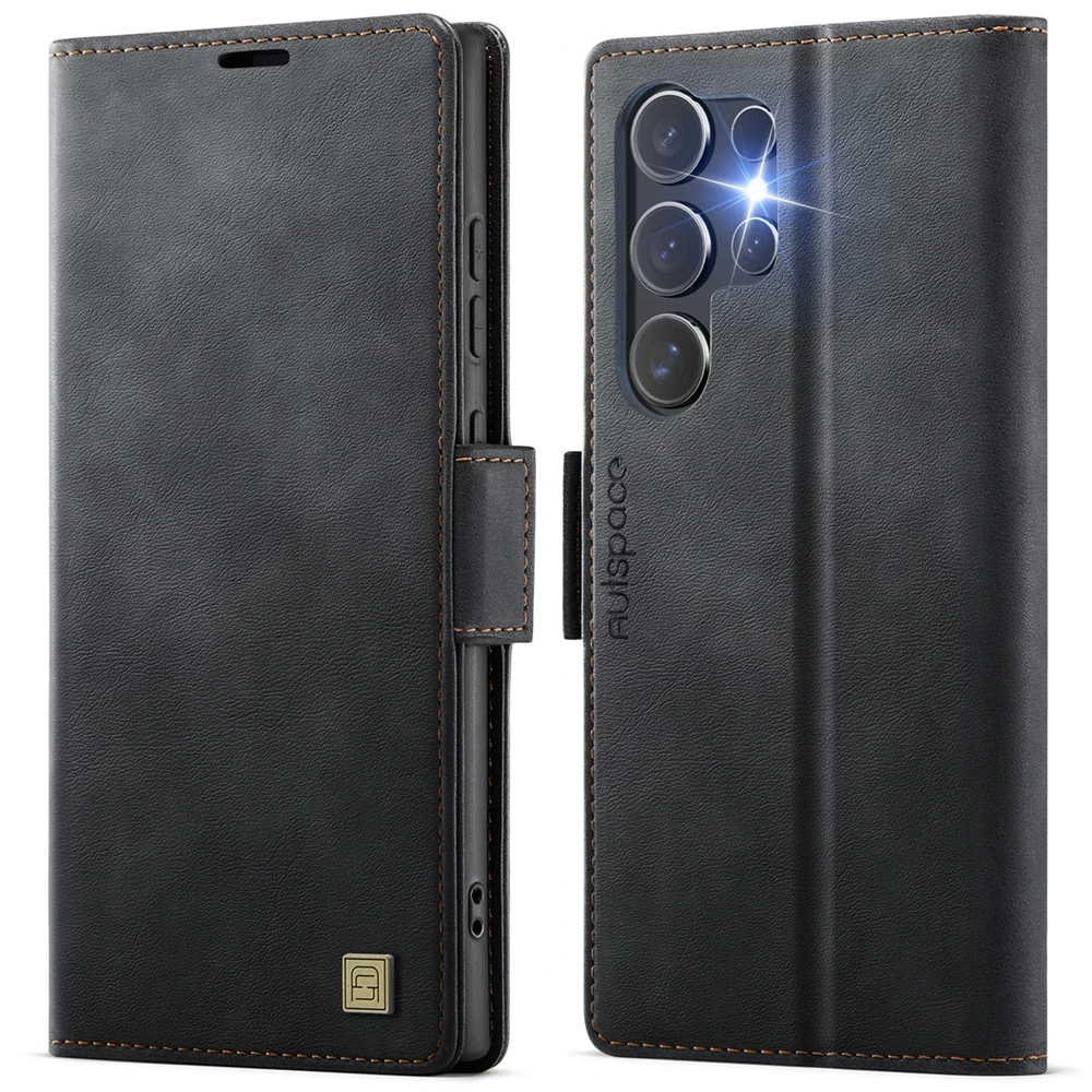 Leather Wallet Case with MagSafe Flip Cover and Card Slots