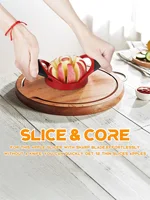 Coupe-pomme en acier inoxydable, cordeur et trancheur, poignée légère antidérapante, outil de cuisine pour une préparation facile des fruits 2