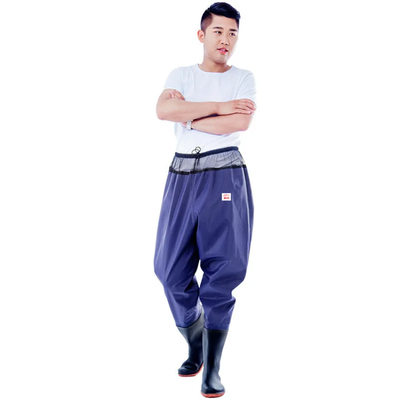 Men's and women's thickened waterproof waistlength waders ultralight breathable fishing pants