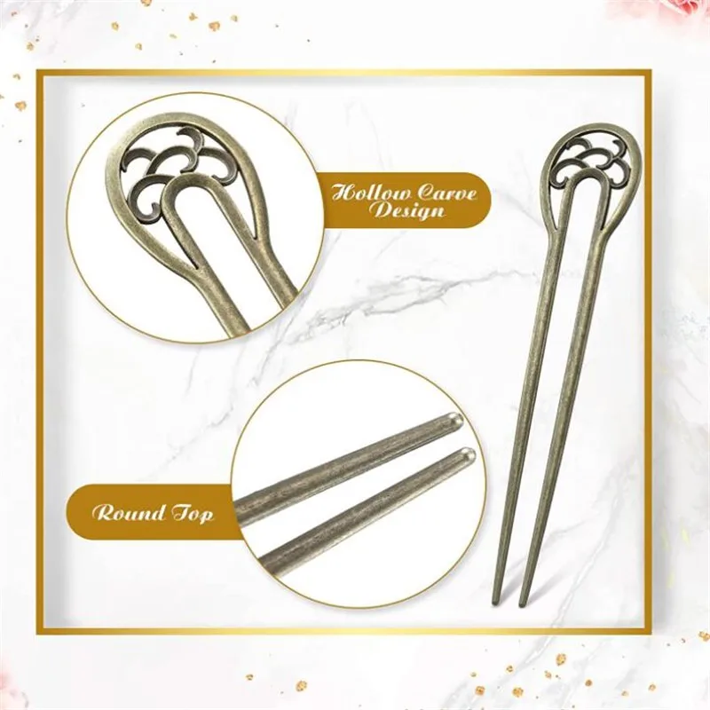 Fashion Long Hair Decoration U-Shape Hairpins Hair Sticks Forks Hairpin Barrettes Pin Ponytail Holder 1pcs for Girls Womens hair accessory hair stick hair clip hair headdress hair comb