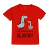 Dinosaur&I‘m Going To Be Big A Brother Print Kid Tee Shirt Casual Short Sleeve Child Tees Top Pregnancy Announcement Clothes 6