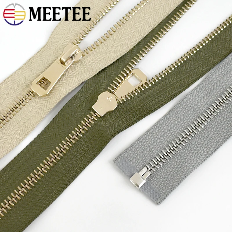 35-85cm 5 재킷용 금속 지퍼, 오픈형 지퍼 테이프, 금색/은색 가방 지퍼 수리, DIY 의류 가방 지퍼, 바느질 액세서리