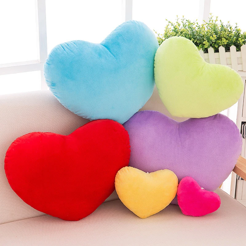 Cute Heart Shaped Pillow Soft Plush Throw Pillows Living Room Decor Valentines Day Wedding Gifts Love Pillow Heart Sofa Cushion 3