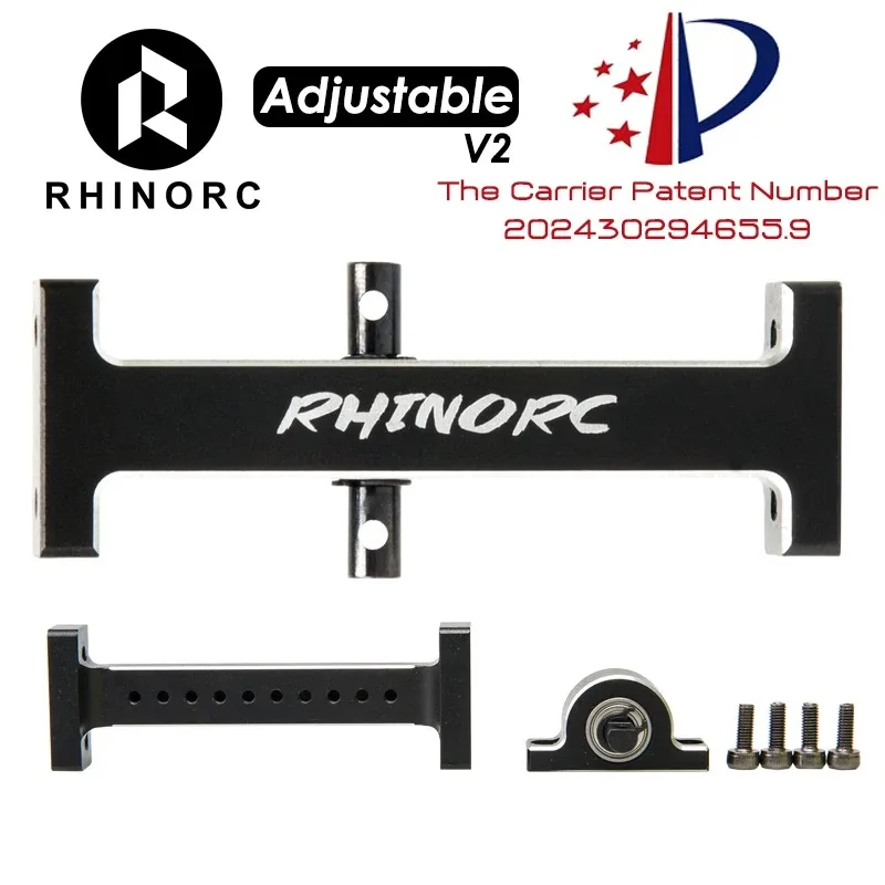 Vue latérale du pont cintre faisceau Rhinocrawler installé sur un essieu d'Axial SCX10 1/10
