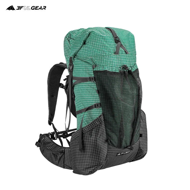 3F UL Gear Ultralight Backpack Waterproof Durable Large Capacity Lightweight Frame Packs For Outdoor Camping And Hiking 45L+10L