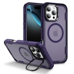 Magnetic Shockproof Full Body Camera Protective Case with MagSafe Compatibility - iPhone 12 (Translucent Purple)