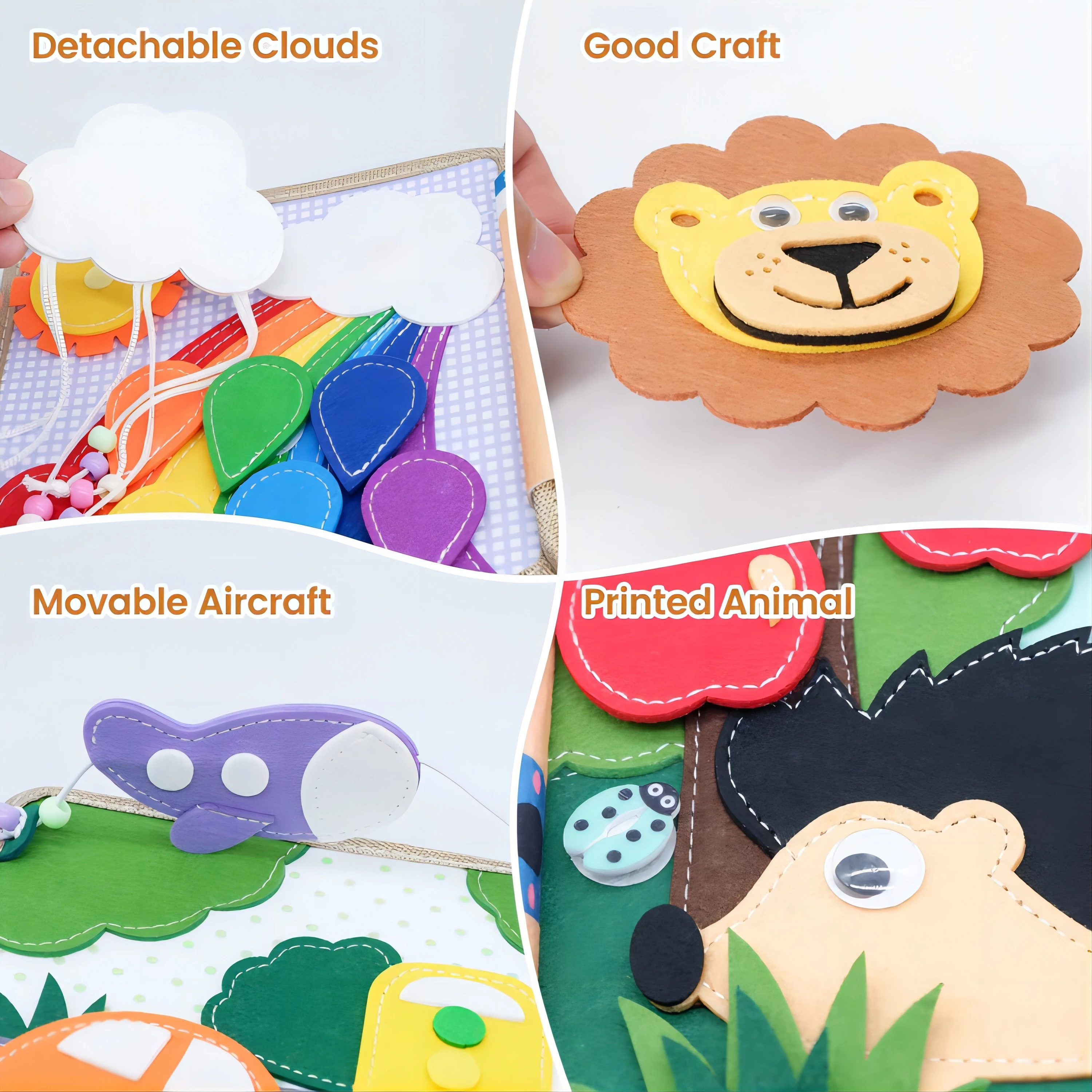 Montessori Toys Busy Book for Kids Color Shape Animal Cognition Early Education Toys Giraffe Quiet Book Fine Motor Toys 5