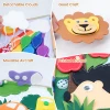 Montessori Toys Busy Book for Kids Color Shape Animal Cognition Early Education Toys Giraffe Quiet Book Fine Motor Toys 5
