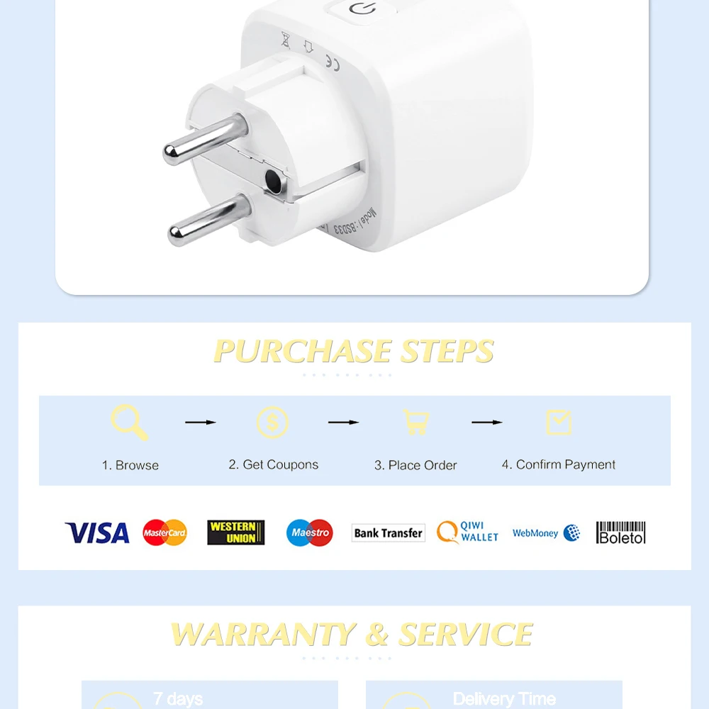 de Energia, Tomada Remota, 20A, Tuya, WiFi,