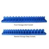 Metric Socket Wrench Head Storag Organizere 1/4'' 3/8'' 1/2'' Plastic Socket Tray Rack Holder Storage for Socket Wrenches 3