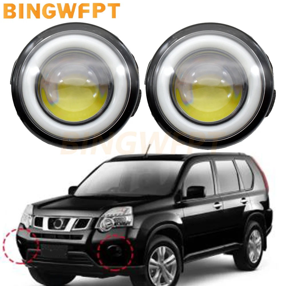 2 Pezzi Per Nissan X-Trail T31 2007 2008 2009 2010 2011 2012 2013 Car H11 Led Fendinebbia Angel Eye Daytime Running Lamp 12V
