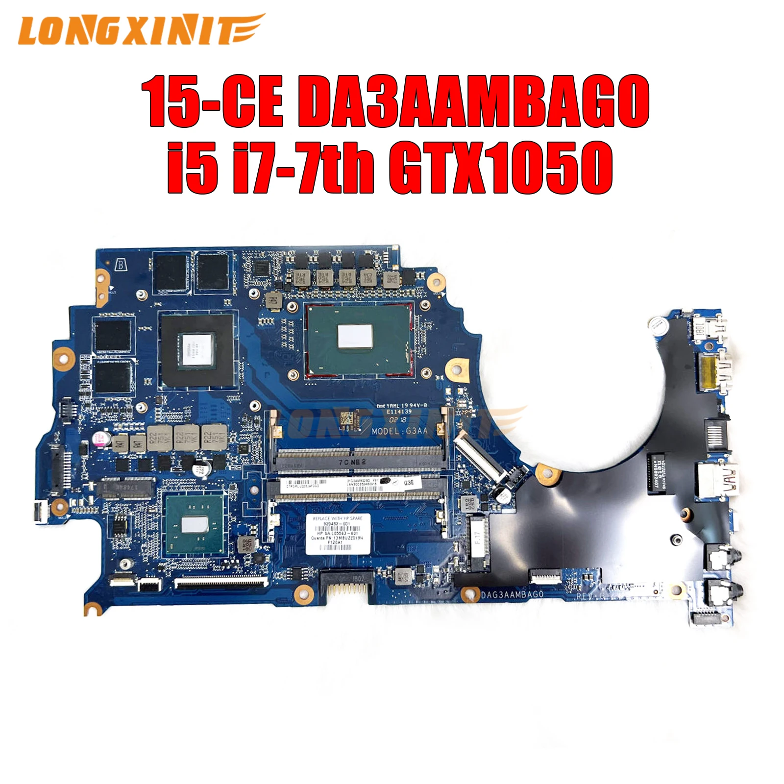 Dag3Aambag0 Per Scheda Madre Del Computer Portatile Hp Omen 15-Ce 15-Ce001Tx Tpn-Q194 I5-7300Hq I7-7700Hq Cpu Gtx1050 Gp