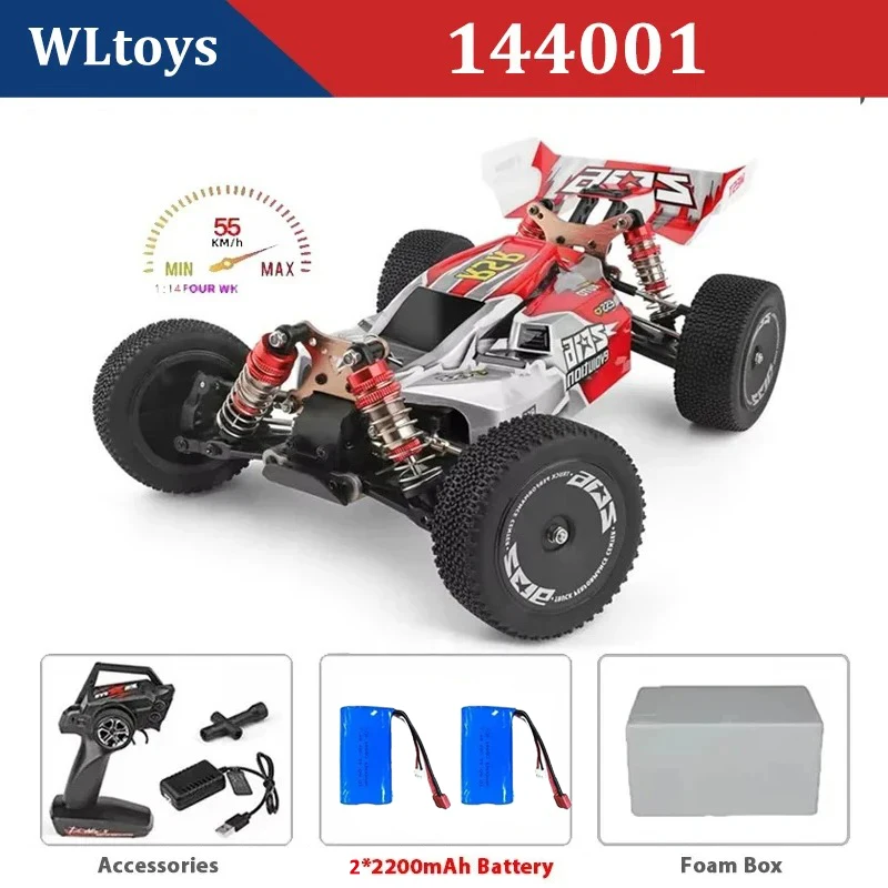 WLtoys 144001 124017 Voiture RC Buggy 4WD 2.4GHz - Châssis Métal