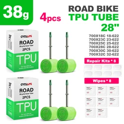 CYCLAMI Ultralight TPU Road Bike Inner Tube with French Valve - Super Light and Durable - 60mm (4pcs 38g)