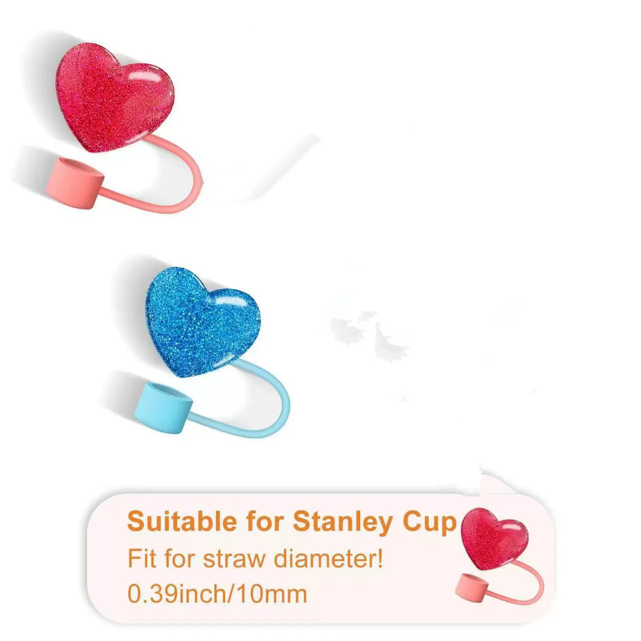 2pcs Silicone Straw Covers For Stanley Cup Cute Silicone Flower Shape Drinking Dust Cap Straw Tips Cover Cup Accessories