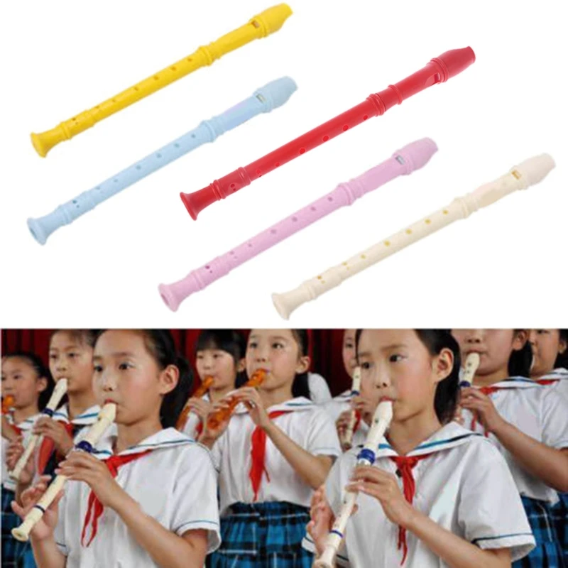 

Plastic Instrument 8 Holes Musical Soprano Recorder Long Flute