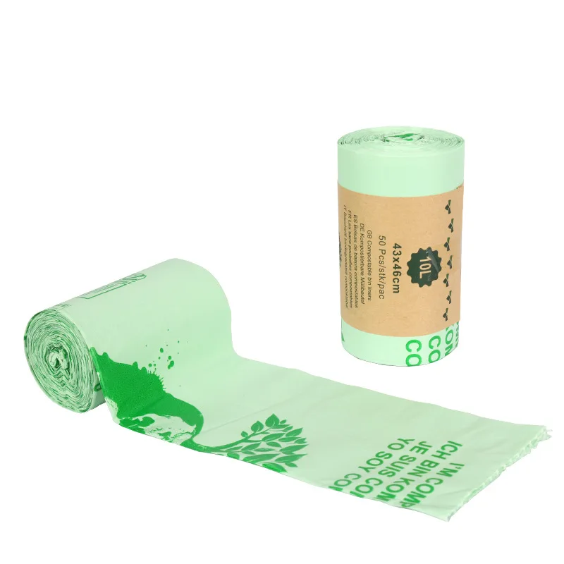 6/8L Eco-friendly PLA Corn Starch Trash Bags Compostable