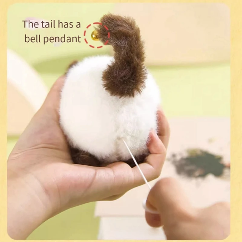 A Soft And Comfortable Stuffed Animal Move And Swing Rotating Cat Doll Toy Gift Home Ornaments Wag Tail Cat Plush Toy 5