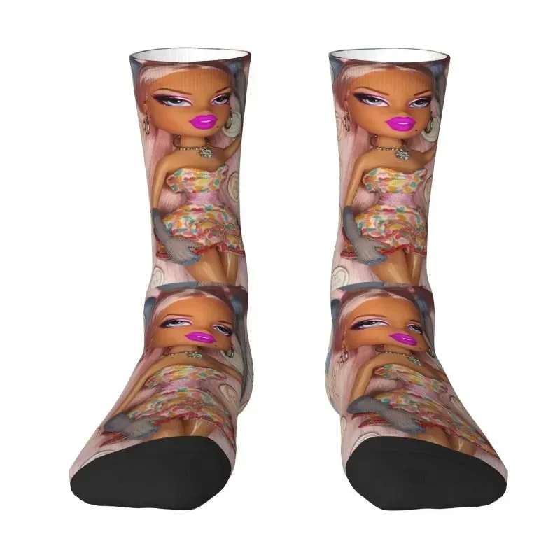 

Fashion Print Pastel Bratz Rock Angelz Love Hearts Socks for Women Men Stretchy Summer Autumn Winter Rock Angelz Crew Socks