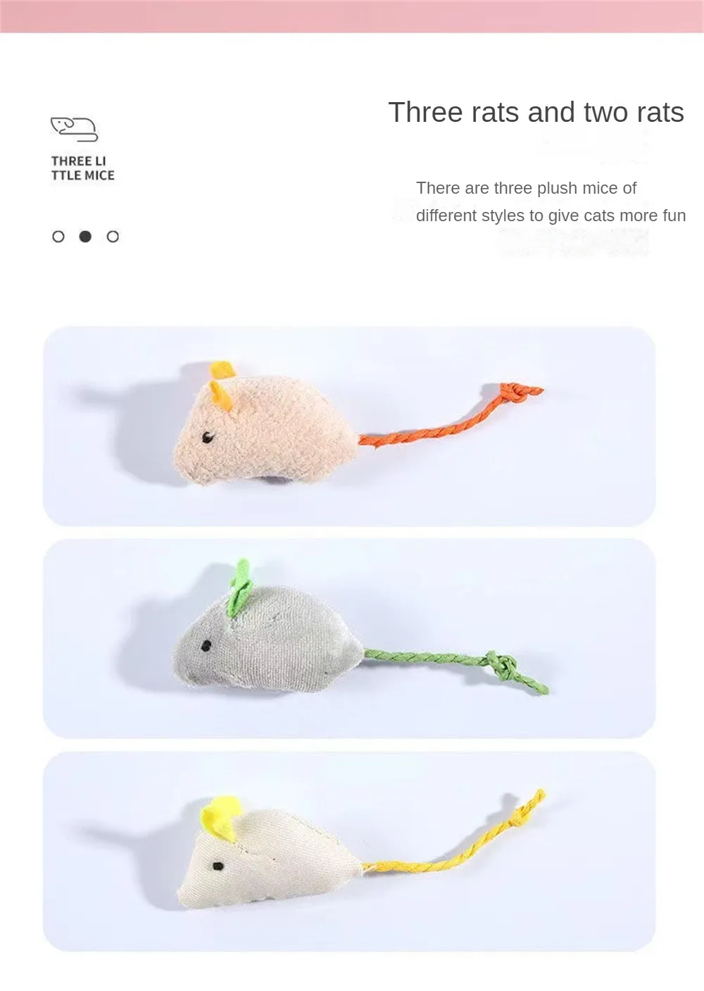 Title 6, Pet Toy Catnip Mice Cats Toys Fun Plush Mouse C...