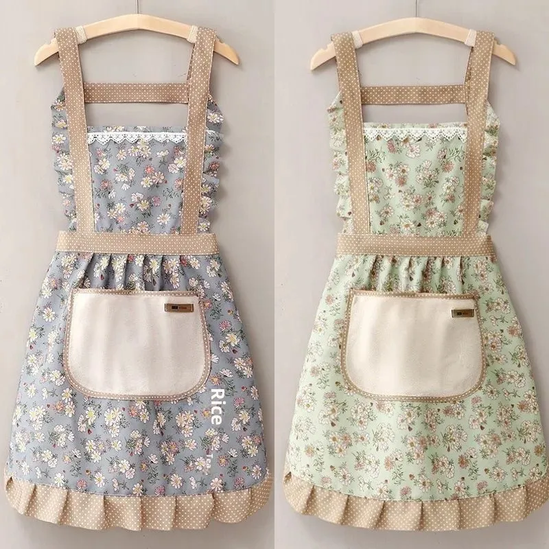 Canvas Apron Country Style Workwear Cover up Kitchen Cooking Women's Wear Resistant Fashion Popular Waistcoat