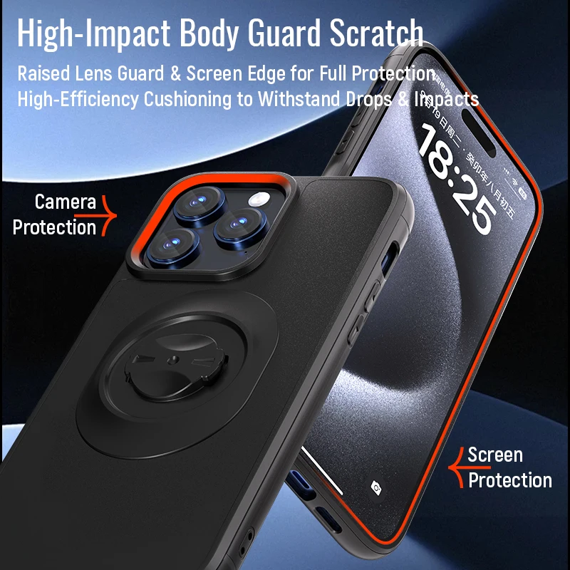 Premium Shockproof Protective Cover for Smartphones, Compatible with Mounts/Holders