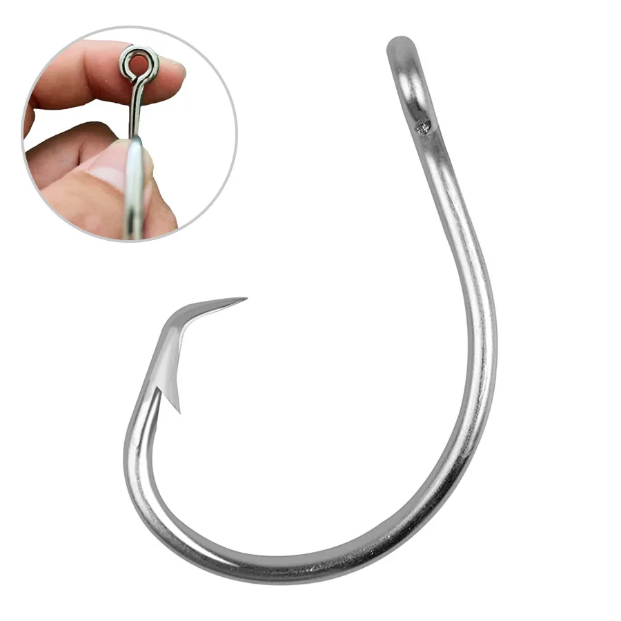 

Stainless Steel Fishing Hook 25pcs 6/0#-16/0# Barbed Hooks Tuna Circle Lure Hook Sea Saltwater Fishhook Pesca for Big Game Hook