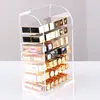 Acrylic 7/8 Layers Lipsticks Rack Transparent Curve Nail Polish Display Shelf Makeup Storage Organizer High-capacity 4
