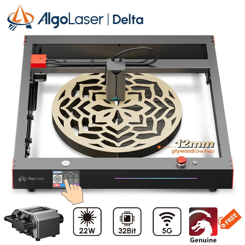 

Delta Powerful Laser Engraving Cutting Machiner For Business Beginner Super Easy to Ues 22W Table Wood Engraver Cutter Diy Tools