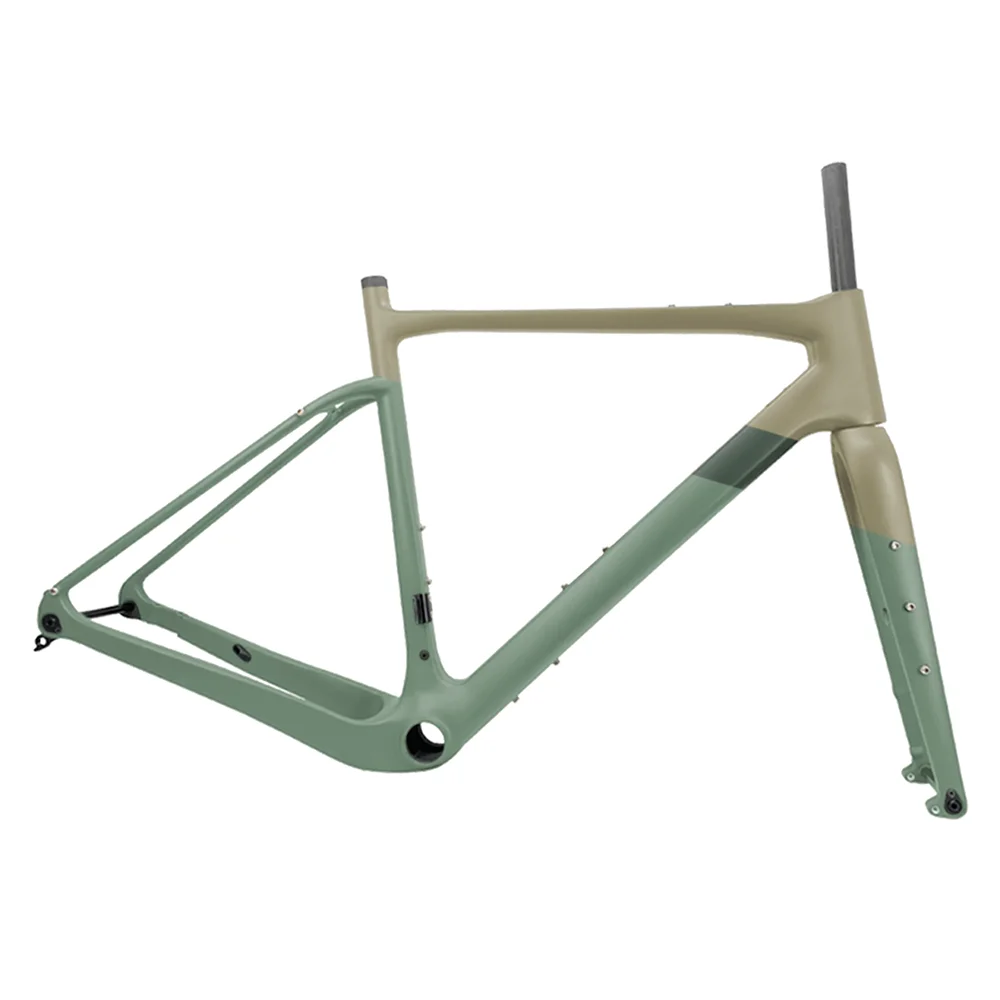 T1000 Carbon Gravel Rahmen 700C * 45C Gewinde Tretlager T47 Disc Bremse Gravel Fahrrad Frameset Flare Integrierte Lenker – Detail 23