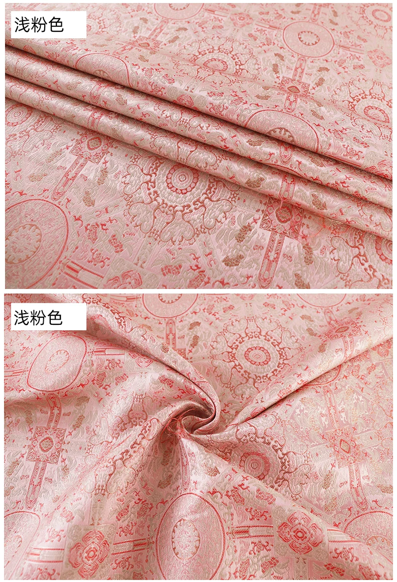 150 x 145 cm Jacquard-Stickerei, Blumenmuster, Pferdemuster, hochpräzise Brokatstoffe zum Nähen von Kleidung, handgefertigte Tasche – Detail 19