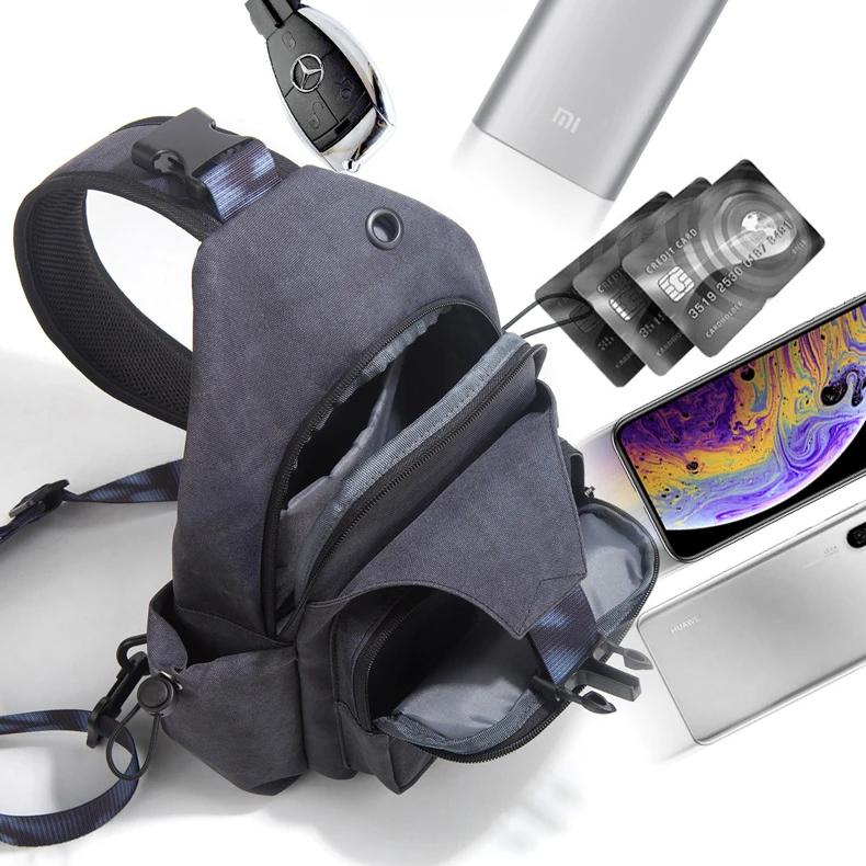 New Sports Cycling Men's Crossbody Bag Camouflage Waterproof Men's Tactical Chest Bag Casual Mobile Phone Shoulder Bag