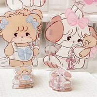 Cartoon Cute Mikkoed Acrylic Pen Holder Transparent Stationery Storage Box Creative Cartoon Pencil Holder Ins Desk Organizer 2