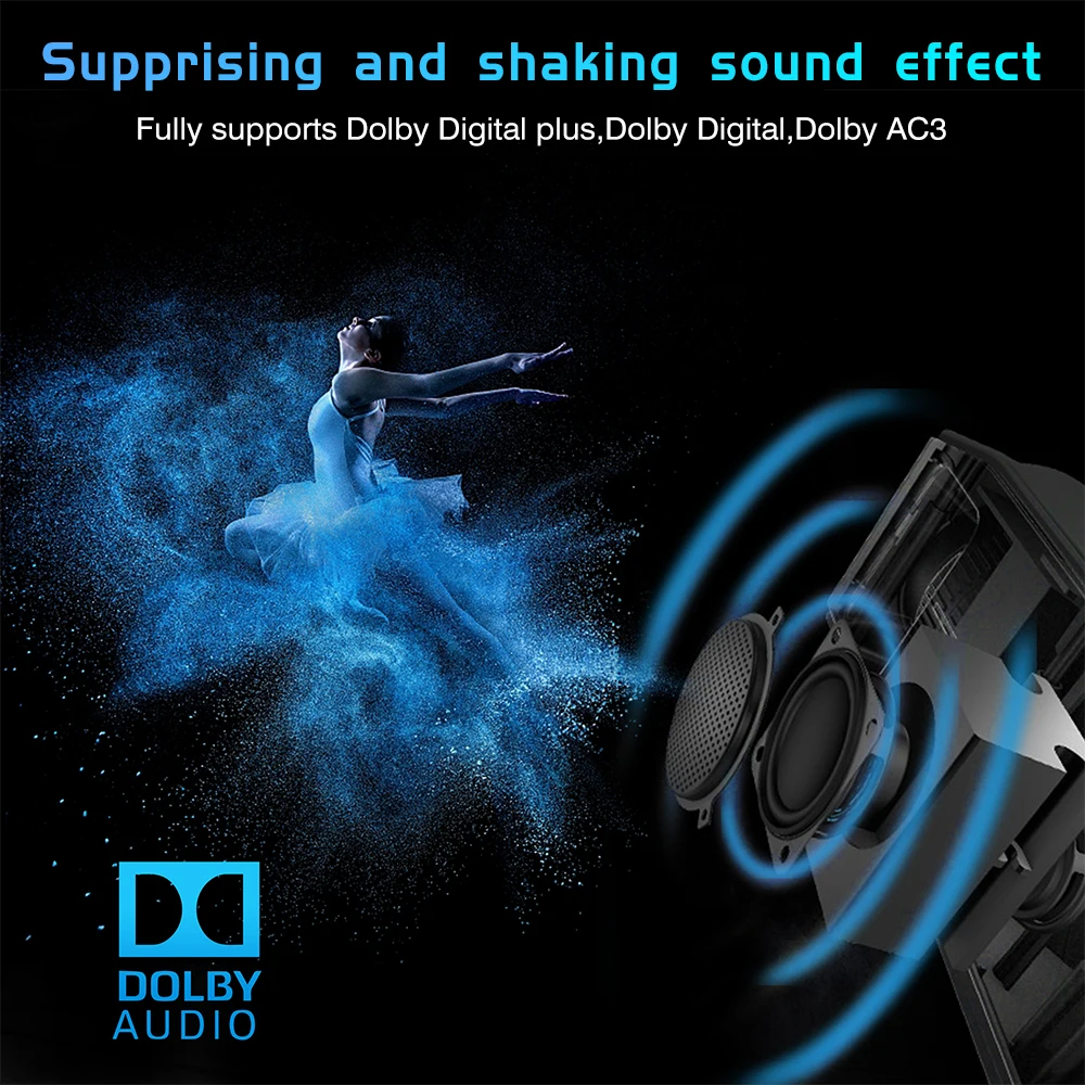 Buyzco X1 Projector Native1080P Support 4K 8K video 12000 Lumens LED 2+16GB Android 9.0 BT5.0 Dual Wifi Dolby Audio Home Beamer
