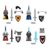 MOC Medieval Middle Ages Knights Soldiers Crusader Roman Spartan Warriors Action Figures Building Blocks Bricks kids Toys gifts 1