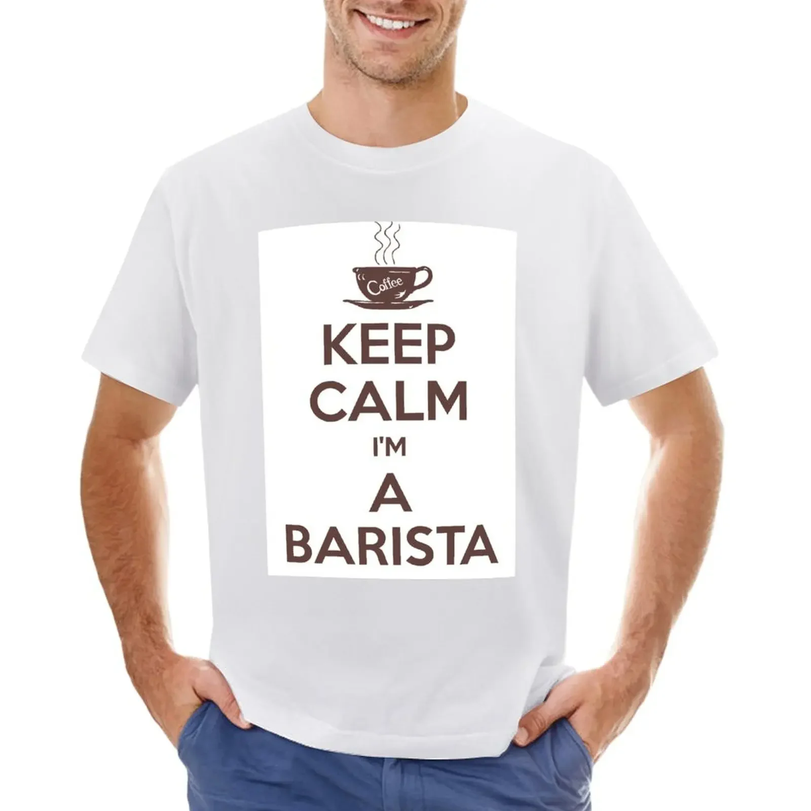 

Keep calm, I'm a barista T-shirt cute clothes funnys mens graphic t-shirts big and tall