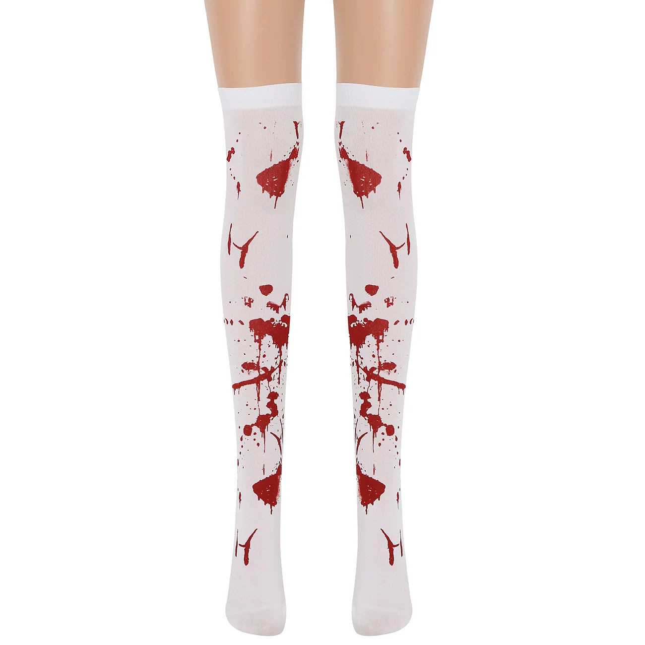 Halloween Horrible Blood Rose Princess Cosplay Costumes Girls Women Dress Printing Stocking Masquerade Carnival Party Outfits